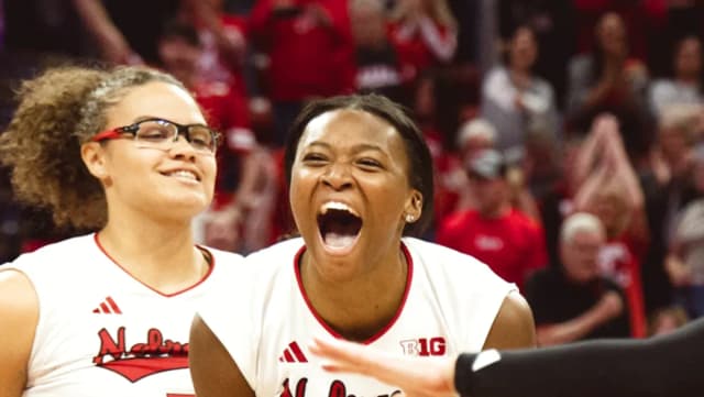 Nebraska Volleyball Sweeps Jayhawks Before Sold-Out Crowd in Spring
