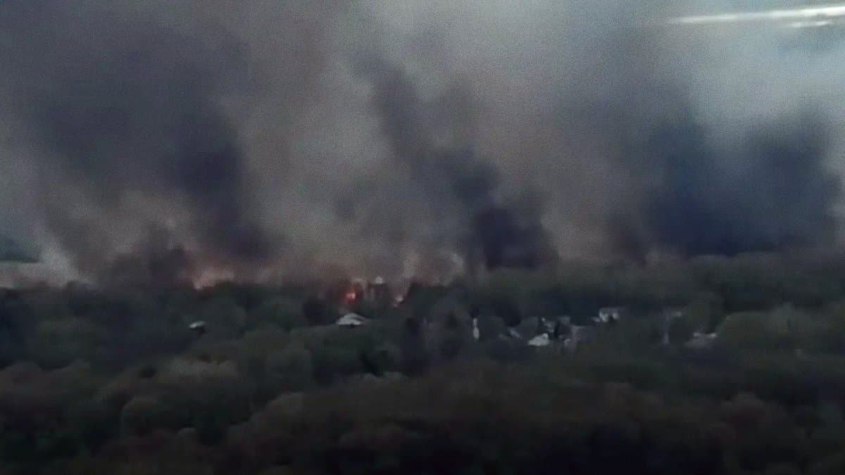 Large Brush Fire Near Route 176 Prompts Box Alarm in Island Lake