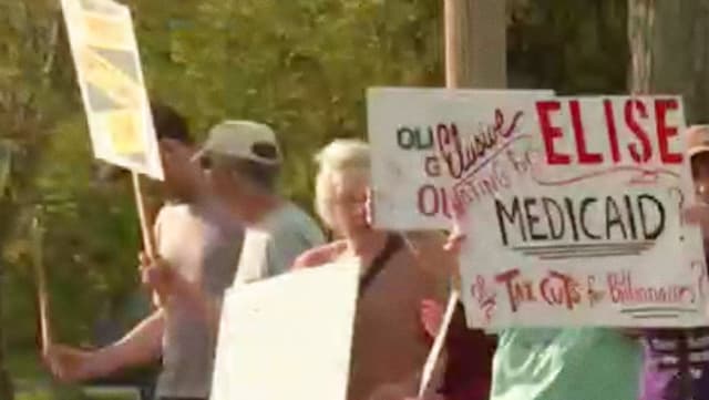 Protesters Rally Outside Rep Elise Stefanik Fundraiser in Halfmoon