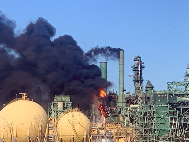 Valero Refinery Fire Burns in California Bay Area