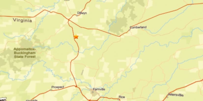 USGS Confirms Magnitude Earthquake Felt Across Central Virginia