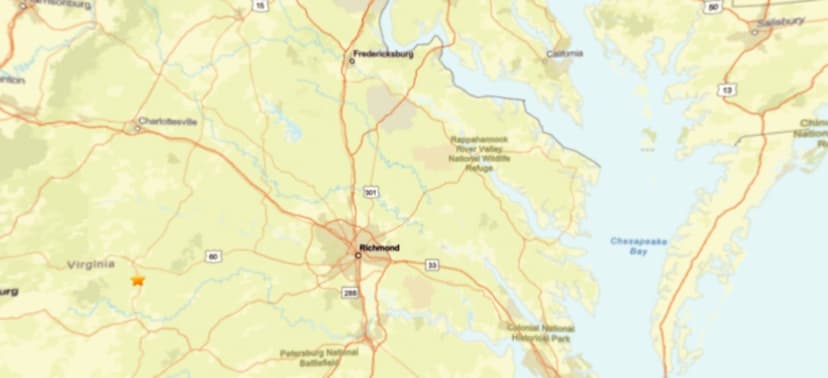 Magnitude 3.0 Earthquake Reported Felt Across Central Virginia
