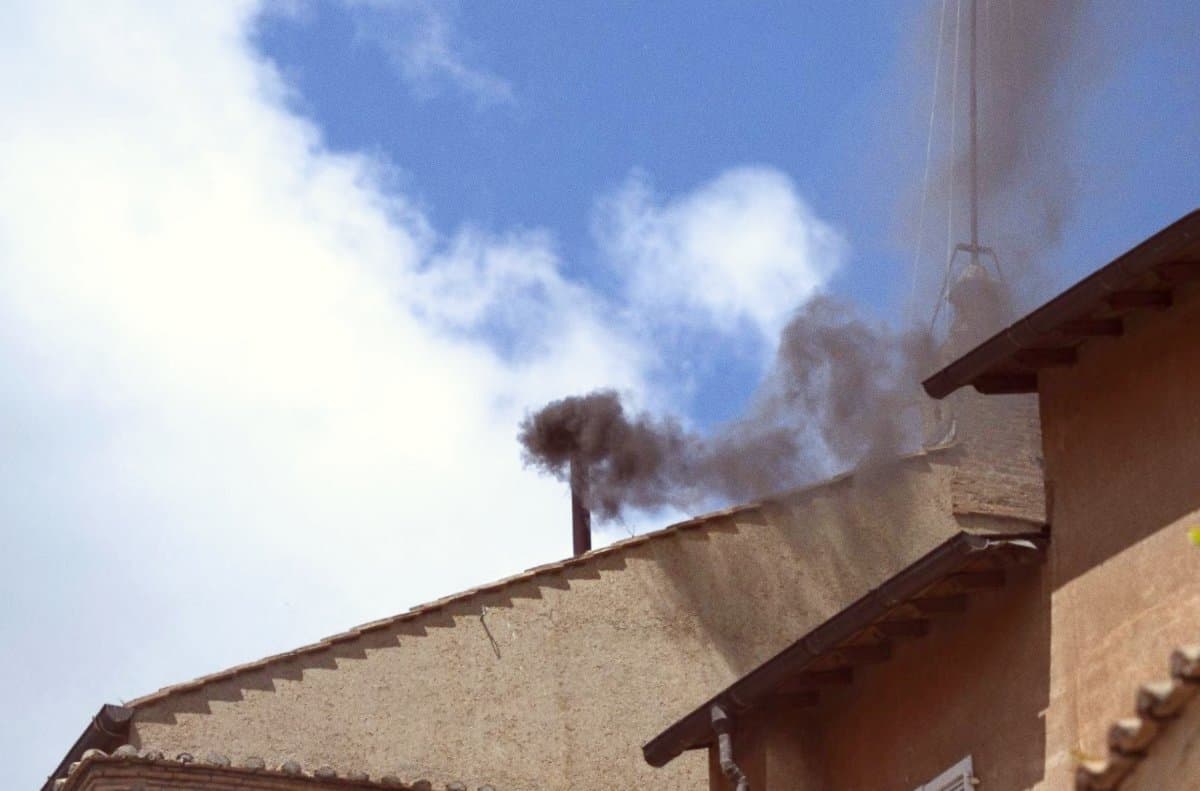 Cardinals Vote Twice, Black Smoke Means No Pope Elected Yet